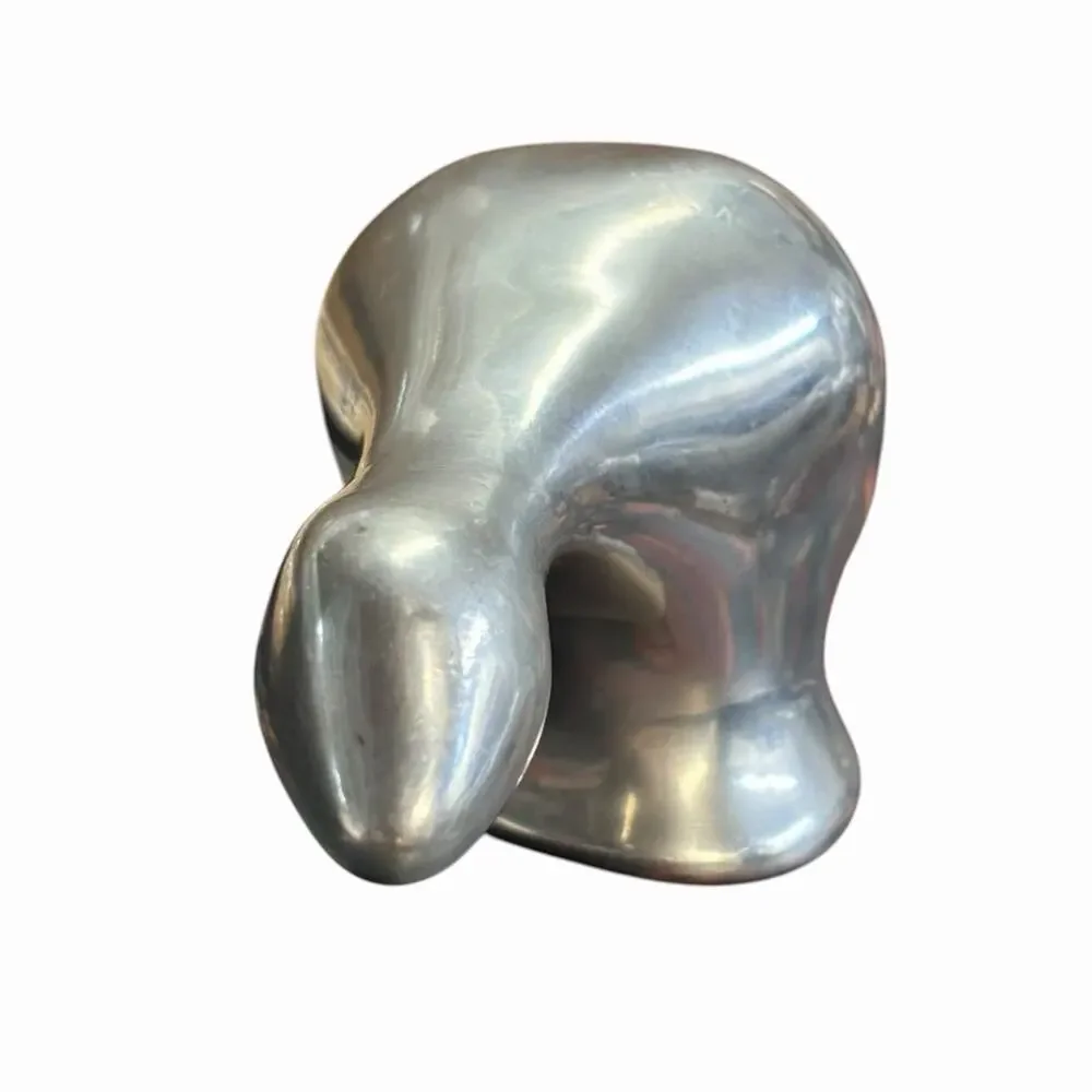 Vintage Hoselton Canada Abstract Aluminum Duck Sculpture Signed #458 MCM